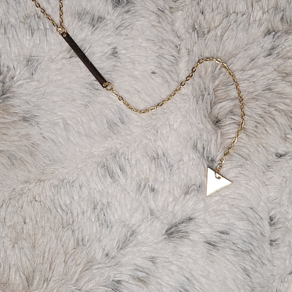 Triangle Lariat Necklace - Picture 2 of 3